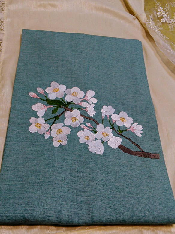 さくらの刺繍名古屋帯 7枚目の画像