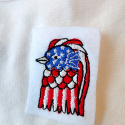 アメリカアマビエ刺繍ブローチ　若しくはアイロンワッペン 2枚目の画像