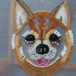 【受注製作】オーダーメイド☆オンリーワン☆愛犬ネーム入りオートクチュール刺繍　お散歩バッグ =柴犬= 4枚目の画像