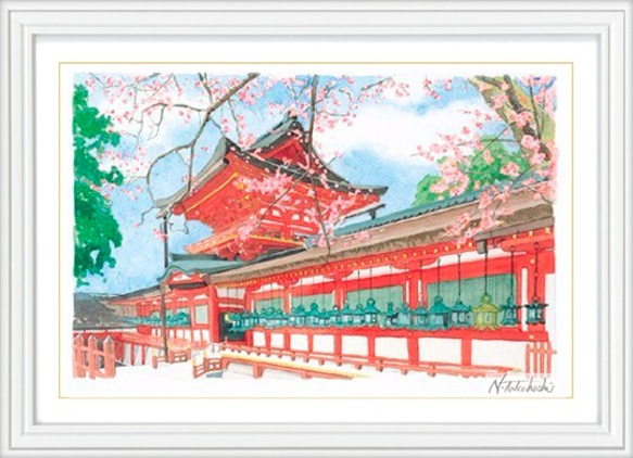 水彩画(風景)№42 京都・二年坂の朝 (透明水彩風景画) Ninenzaka Gion Kyoto Japan