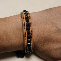 Studs Leather Bracelet 4枚目の画像