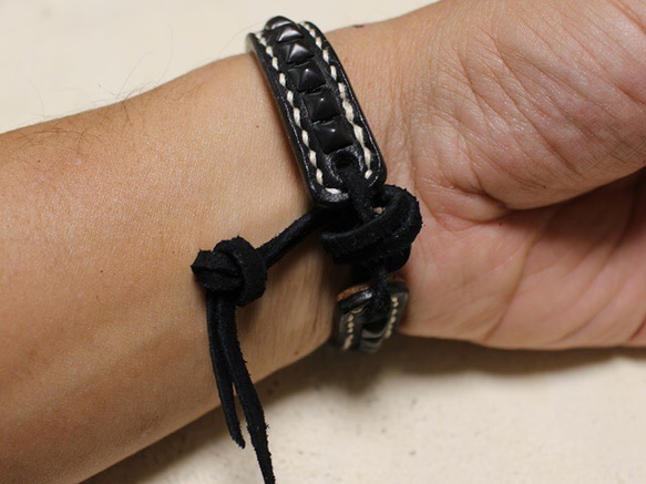 Studs Leather Bracelet 7枚目の画像