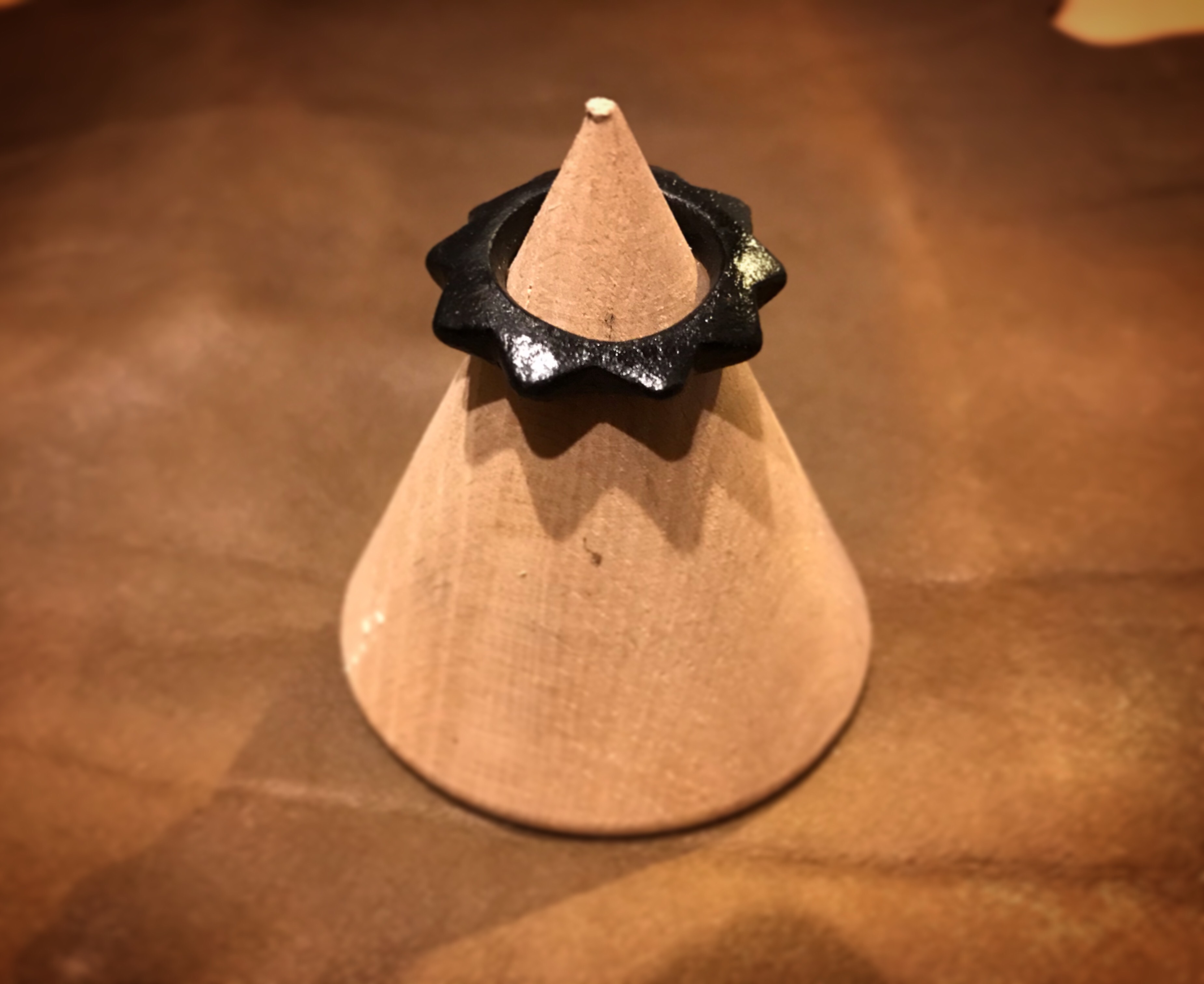 スタッズレザーリング ブラック