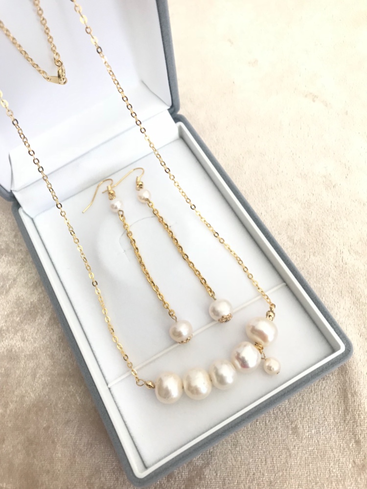 PN4【Tatsuki】Fresh Water Pearl White