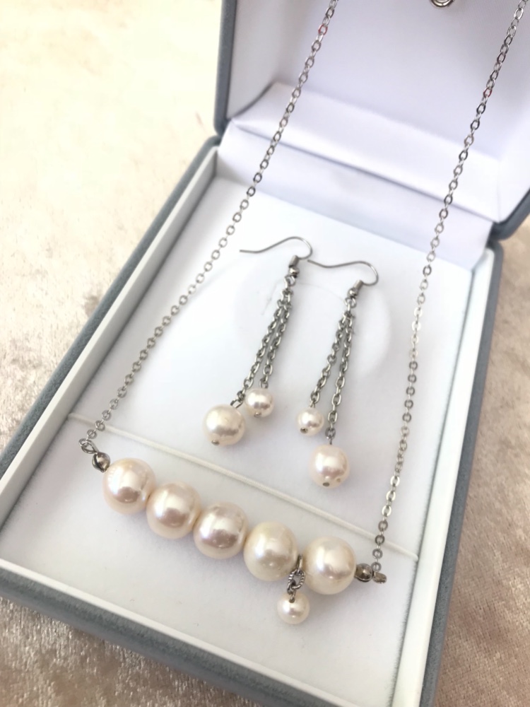 PN6【Tatsuki】Fresh Water Pearl White