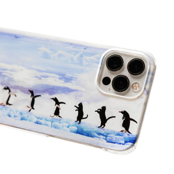 おさんぽネコinペンギンの行進 スマホケース：iPhone15〜 5枚目の画像