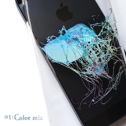 ホログラムver 001：Jellyfish*水中をただようクラゲケース：iPhone12 ケース スマホケース 3枚目の画像