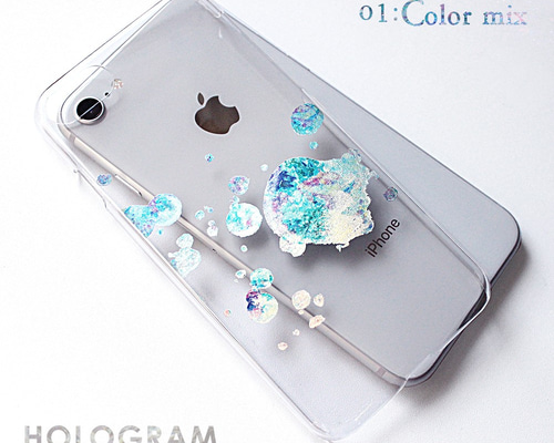名前入れ星柄GRIPTOK☆シンプルホログラムスマホケース 0_b608cc09cd2c8178c7ad6cbf3109