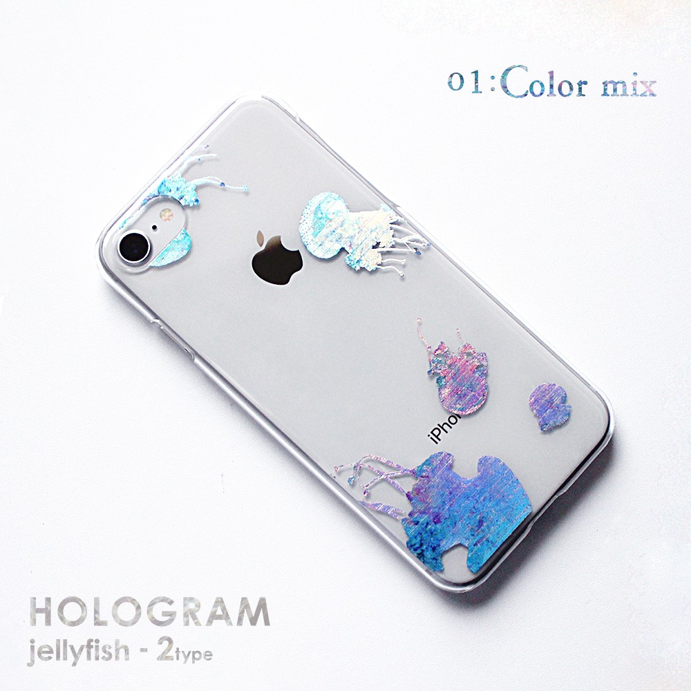 ホログラムver 008 クラゲ スマホケース iPhoneケース iPhone16e