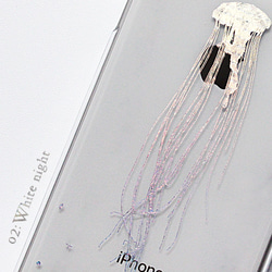 ホログラムver 009：Jellyfish*水中をただようクラゲケース：iPhone ケース スマホケース 4枚目の画像