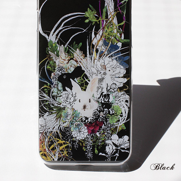 多肉植物×うさぎ：iPhone15〜 スマホケース 5枚目の画像