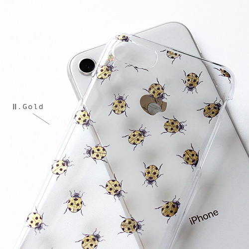 箔加工 てんとう虫柄スマホケース iPhoneケース iPhone16e
