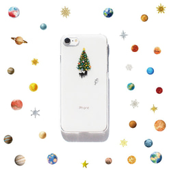 宇宙でクリスマス スマホケース：iPhone15〜 1枚目の画像