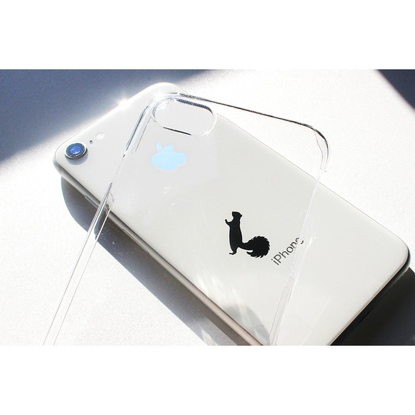 Standing☆リスデザインiPhoneケース：iPhone15〜 iPhoneケース各種選択可能♪ 2枚目の画像