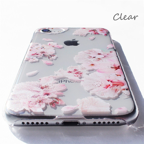 模仿鬥魚（SAKURA）櫻花手機殼 iPhone 手機殼 iPhone 17+ 花朵透明安卓 第2張的照片