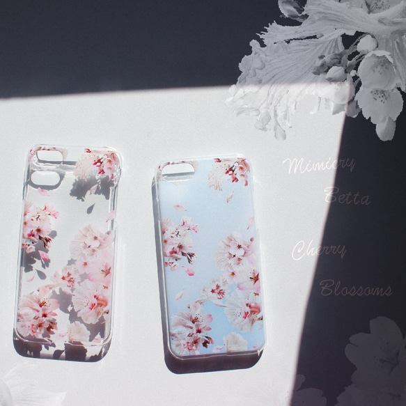 模仿鬥魚（SAKURA）櫻花手機殼 iPhone 手機殼 iPhone 17+ 花朵透明安卓 第5張的照片