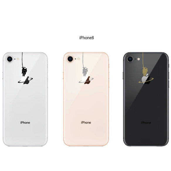 太空人降落神秘星球手機殼 iPhone 手機殼 智慧型手機殼 iPhone 17e ~ 簡約透明單點 第4張的照片