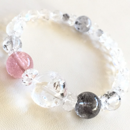 希少　水晶 再販】大人カワイイ艶レア石✴︎激レアピンクスーパーセブン✴︎三種の