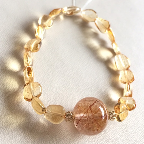 ＊ron＊様 ブレス２点 幸運体質特集(*˘︶˘*).。:*♡シルバーオプシディ 宝石質シトリン✴︎ノスタルジックなブラウンゴールド✴︎仕事運・金運