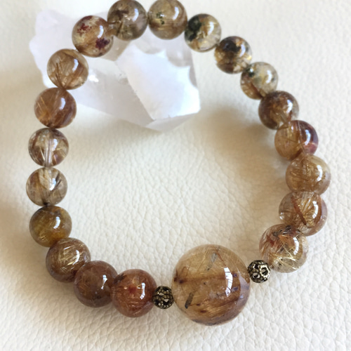 ホワイトゴールルチルバングル12.0×16.3㎜（新品未使用）ヴィーナス　金運 ホワイトゴールルチルバングル12.0×16.3㎜（新品未使用）ヴィーナス 金運