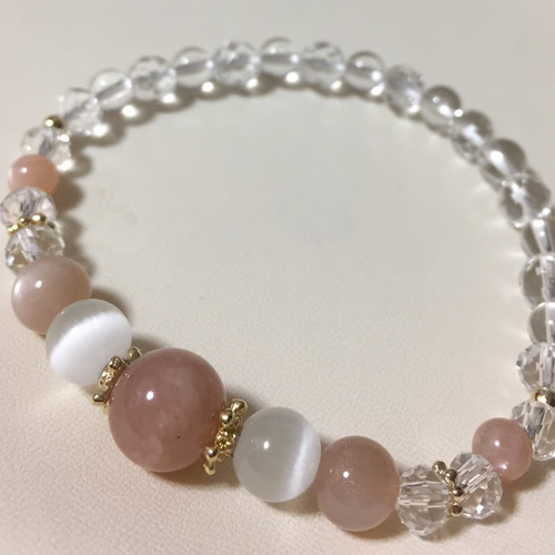 天然石ビーズブレスレット。パワーストーン。美品。 楽天市場】【送料無料】天然石 ローズクォーツ クリスタル水晶