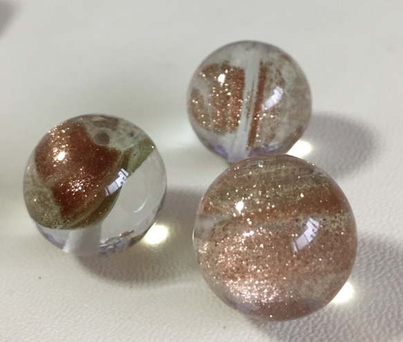 タイチンコッパー(タイチンルチル)クォーツ C 14mm×3粒 天然石