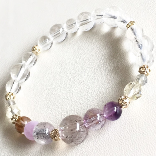 cl】 ☆高品質☆ アメジストエレスチャル スモーキー スーパーセブン