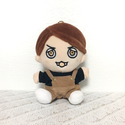 G8／ちびぬい］オーバーオール／コーデュロイ ベージュ ぬいぐるみ