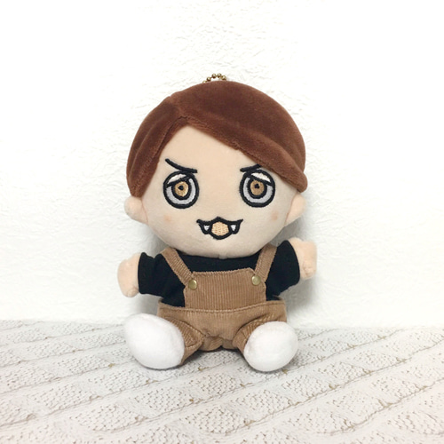 G8／ちびぬい］オーバーオール／コーデュロイ ベージュ ぬいぐるみ