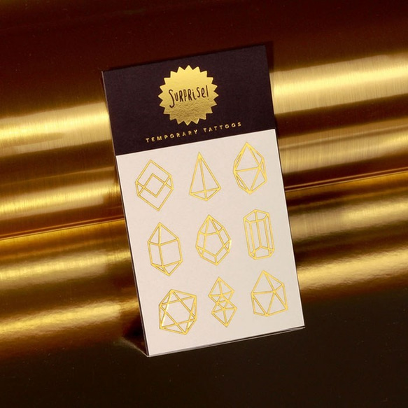 サプライズタトゥー/幾何学的宝石金属タトゥータトゥーステッカー 2枚目の画像
