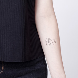 Surprise Tattoos / 摺紙大象 刺青 紋身貼紙 第1張的照片