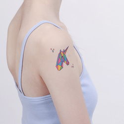 Surprise Tattoos 刺青紋身貼紙 / 夢幻 幾何 獨角獸 第2張的照片