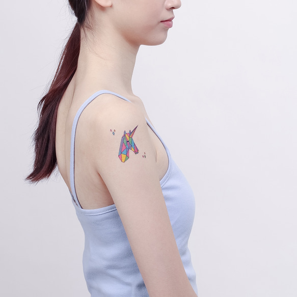 Surprise Tattoos 刺青紋身貼紙 / 夢幻 幾何 獨角獸 第3張的照片