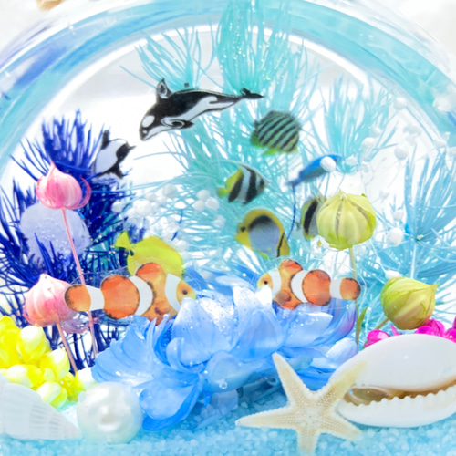 ハーバリウム Herbarium 海 umi ネコ瓶 大 ミニアクアリウム 103