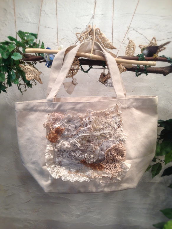 オリジナルリメイク豪華レースモチーフトートバッグ その他