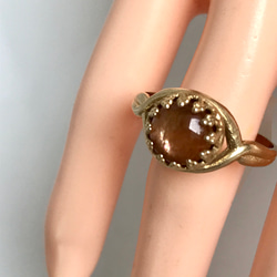ラスト１・・ゴールデンシャインムーンストーン ring（８㎜・フリーサイズ） 8枚目の画像