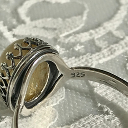 SV925　針水晶・・ルチルクォーツ ring ーL－（１２~２２号・アンティークシルバー） 8枚目の画像