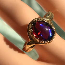 １９５０年代 紅い月・・ダークドラゴンズブレス ring(１０×８㎜・フリーサイズ) 4枚目の画像