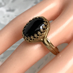 ブラックスピネル ring（ゴールドカラー・フリーサイズ） 7枚目の画像