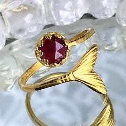 宝石質AAAモザンビークガーネット 6mmブリオレッドカット フリーリング