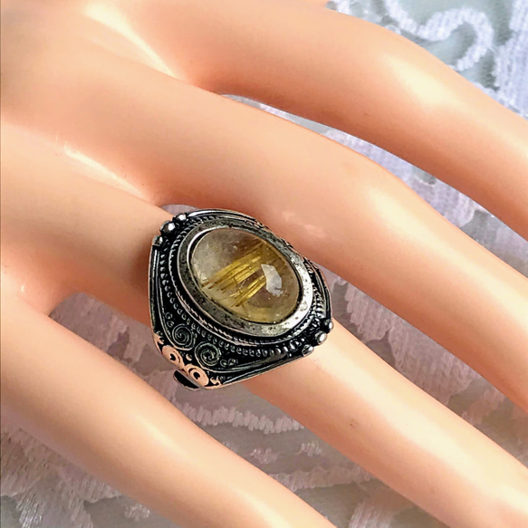 神秘的・・ルチルクォーツ ring（７〜２７号～）② 2枚目の画像