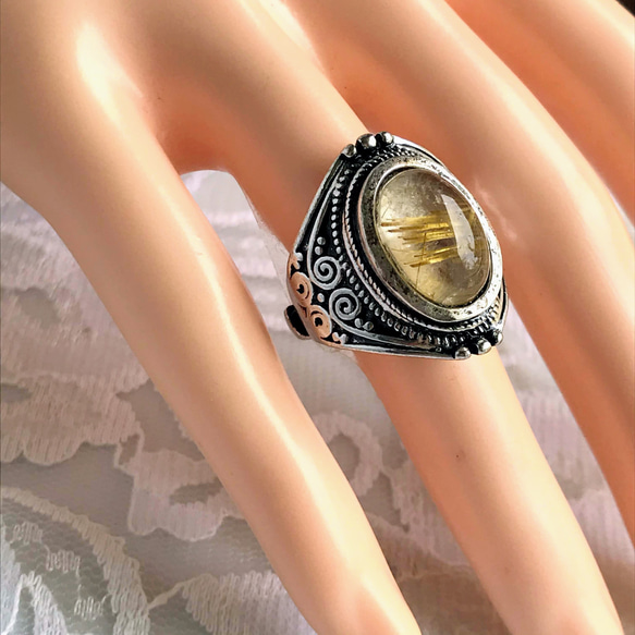 神秘的・・ルチルクォーツ ring（７〜２７号～）② 7枚目の画像