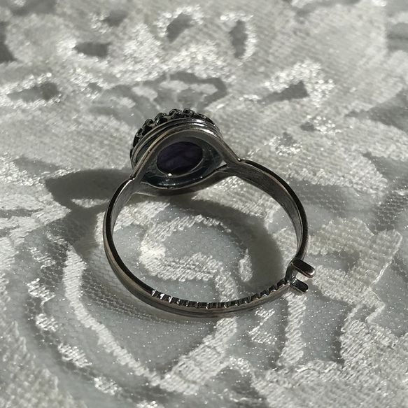 世界三大ヒーリングストーン・・チャロアイト ring（１０㎜・８～２2号・SV925可能） 8枚目の画像