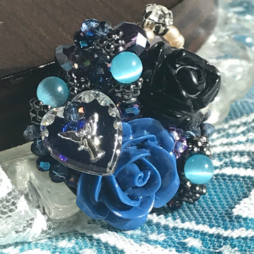 希少ブルーオニキスローズバラ大