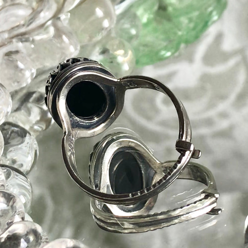 SV925 ブラックオニキス ring(アンティークシルバー・8~23号 SV925 ブラックオニキス ring(アンティークシルバー・8~23号