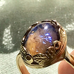 華とリーフのタンザナイト ドラゴンズブレス ring（７～１７号・ゴールド色） 2枚目の画像