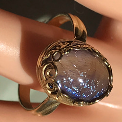 華とリーフのタンザナイト ドラゴンズブレス ring（７～１７号・ゴールド色） 3枚目の画像
