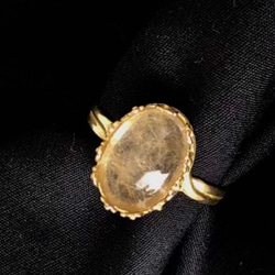 針水晶・・ルチルクォーツ ring ーAー（8~18号まで対応・ゴールドカラー） 3枚目の画像