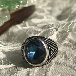 モンタナ Blue vintage スワロフ ring（１２号～２７号） 6枚目の画像