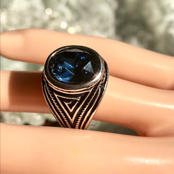 モンタナ Blue vintage スワロフ ring（１２号～２７号） 8枚目の画像